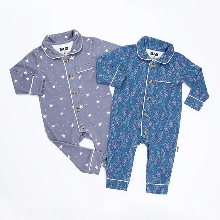 Hot Sale Skin Care Bamboo Viscose Soft and Comfortable Fabric Custom Digital Print Winter Baby Romper