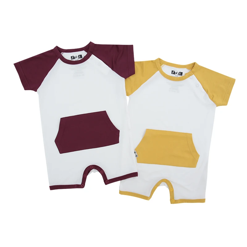 New Customized Soild Color Soft Infant Clothes Summer Short Sleeve Boys Girls Pajamas Bamboo Viscose Baby Romper - Image 2