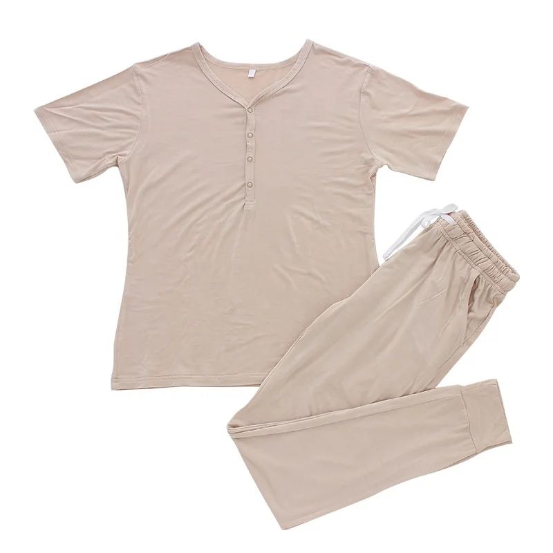 Adult Sleepwear Wholesale Girls and Women Pajamas Set With Short Sleeve Tops & Long Pants 2 Pieces Clothing Set