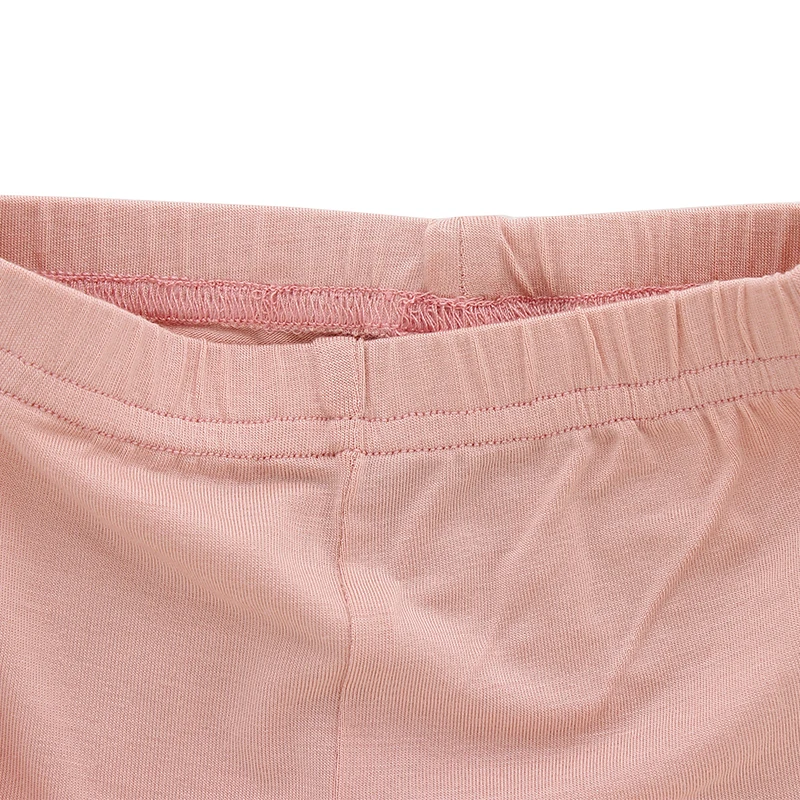 Baby Girl Pants Elastic Baby Leggings Solid Color Ruffle Design Soft and Breathable Baby Pants Leggings - Image 3