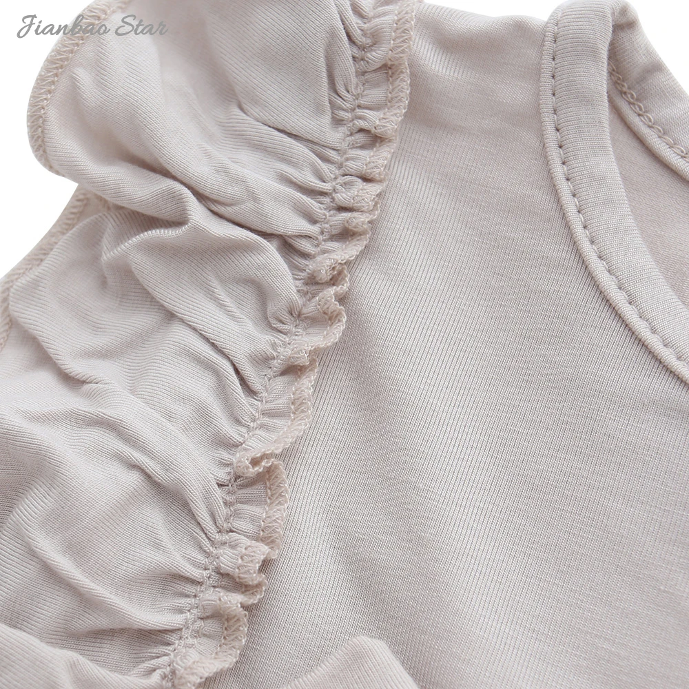 New Arrival Summer Sleeveless Ruffle Kid Bamboo Viscose Newborn Baby Girl Dresses Baby Dresses Girl - Image 3