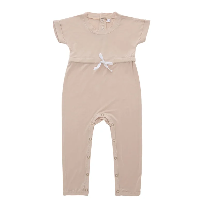 Short Sleeves Summer Style With Bow Design Newborn Infant Baby Romper Set Boys and Girls Body Suit Clothing Set