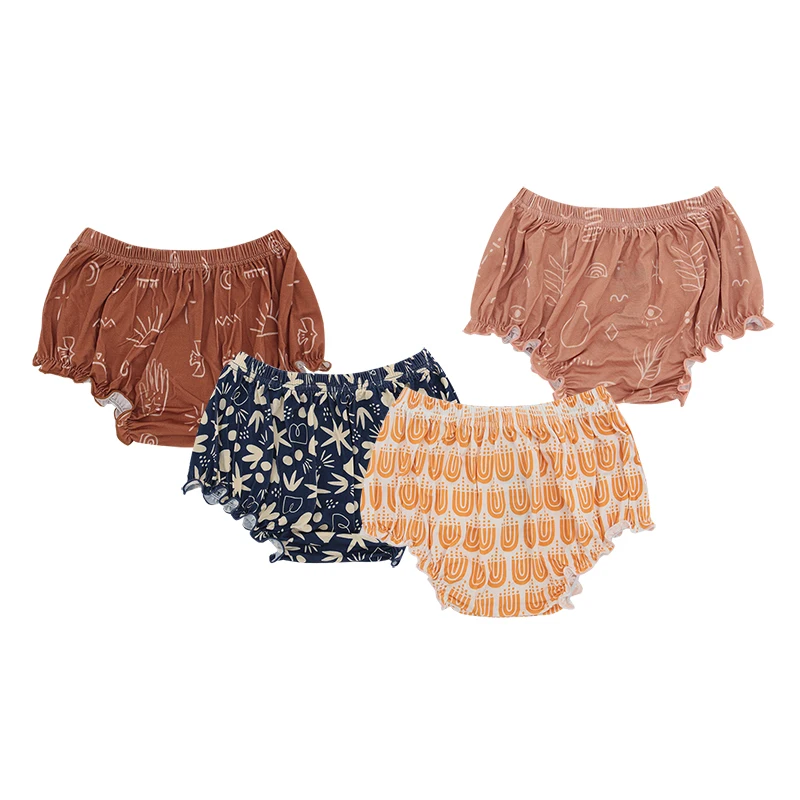 Summer New Design Bamboo Knitted Baby Girls Shorts Baby Bloomers Kids Girls Bottoms Underpants Children Trousers