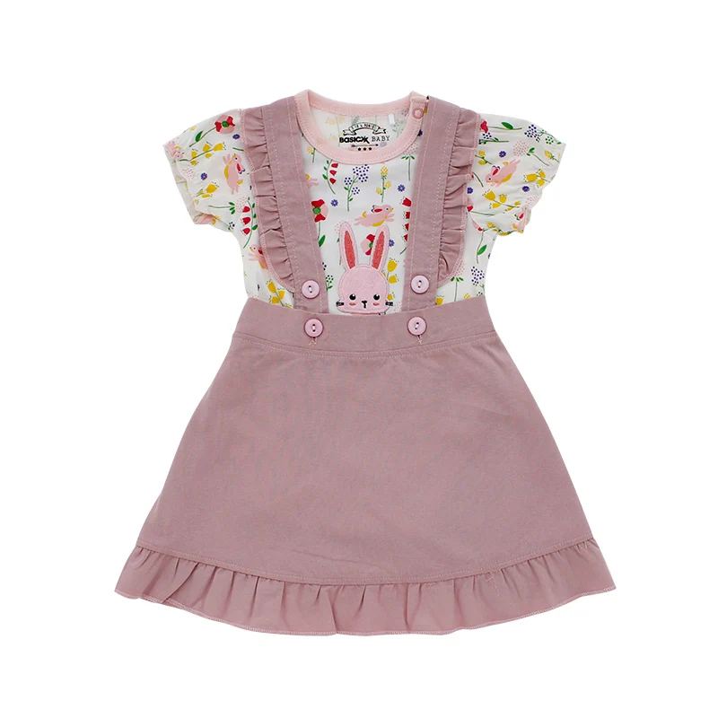 Hot Sale Baby Clothing Sets Short Sleeve Jacket Suspenders Dresses Boys and Girls Baby Jumpsuit Romper Set