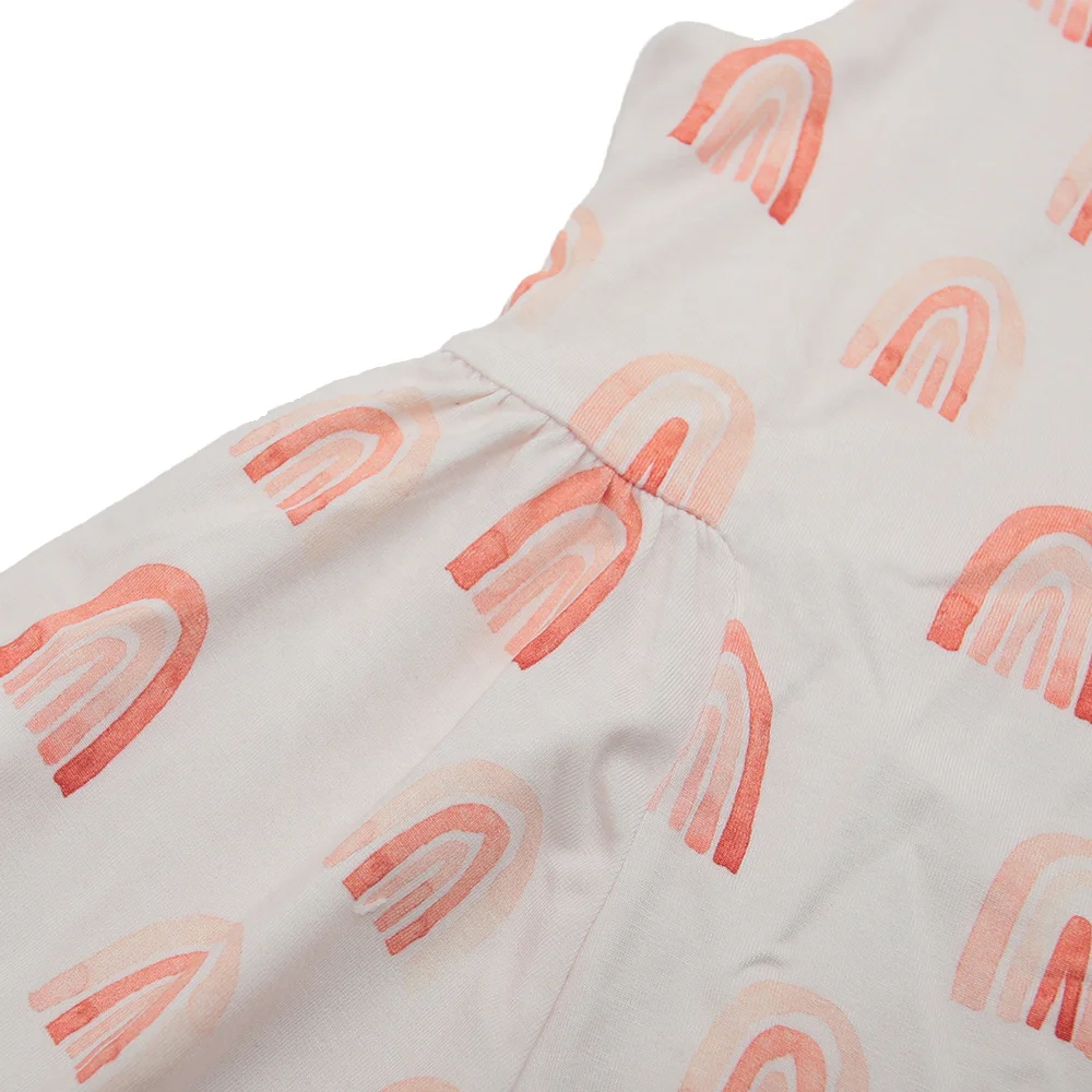 Lovely Summer Sleeveless Solid Color Baby Girl Dress Casual Party Clothing with Ruffle Design Mini Length Baby Rompers - Image 6