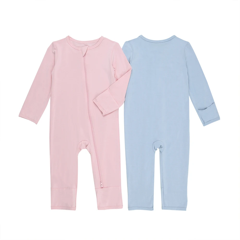 Hot Sale New Customize Spring Infant Clothes Wholesale High Quality Bamboo Viscose Jumpsuit Zipper Newborn Baby Rompers - Image 2