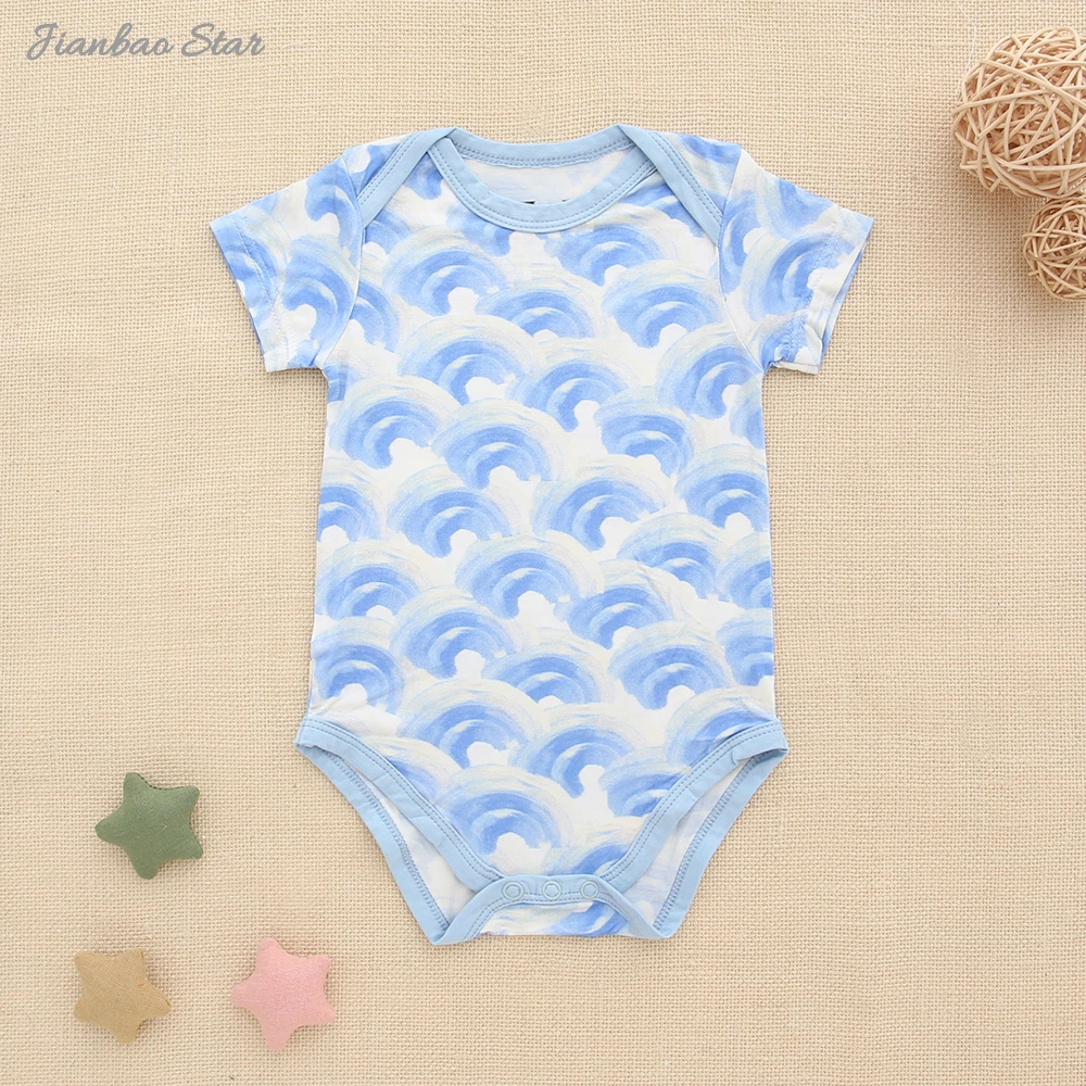 NEW HOT 95% Bamboo 5% Spandex Baby Summer Clothing 0-24 Months Baby Suits & Soft Texture Romper - Image 2