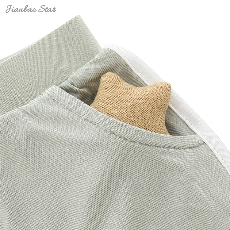 Hot Sale Baby Clothing Sets Front Pocket Soft and Comfortable Bamboo Fabric Contrast Color Baby Clothing Sets Newborn Boys - Image 5