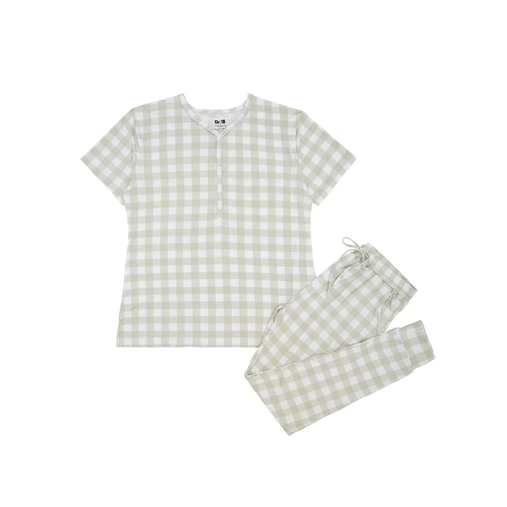 New Arrive 95% Bamboo Viscose Popular Style Lounge Night Dress with Buttons for Home Use Breathable Women's Sleepwear Set - Image 3