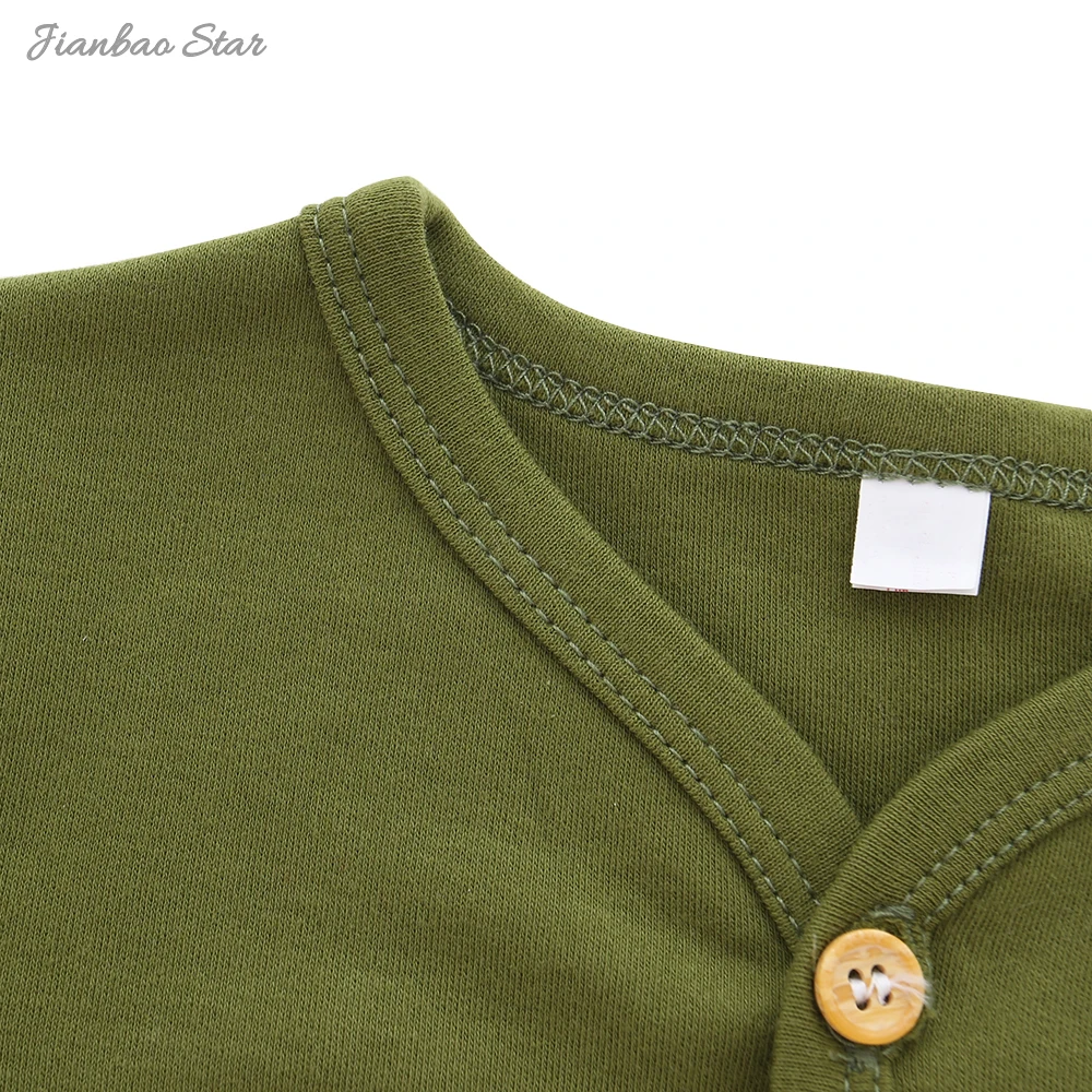 New Arrivals Casual Wholesale Custom High Quality Winter Style Long Sleeves Buttons Baby Clothes Baby Rompers - Image 2