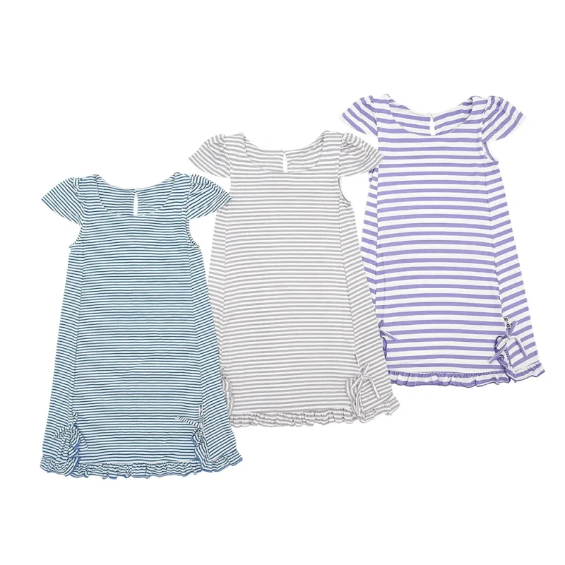 Hot Sale Summer Infant Girl's Baby Dress Comfortable Cotton and Viscose Crew Neck Sweet Casual Style for Children Dress