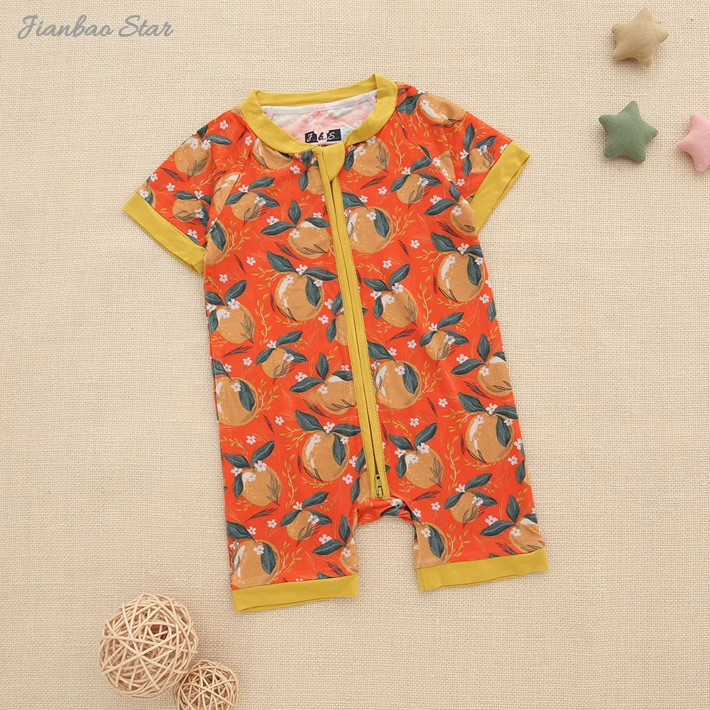 New Arrivals Custom Bamboo Baby Zipper Romper One Piece Summer Style High-quality Baby Jumpsuit - Image 5