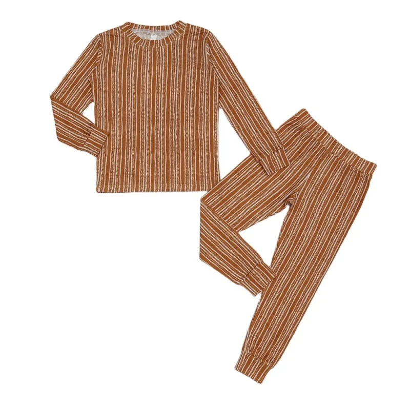 Hot Sale Custom Printed Boys and Girls Baby Clothing Set Long Sleeve Soft Breathable Pajamas