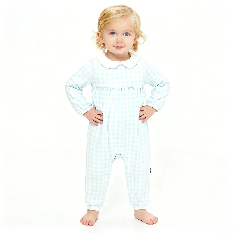 Hot Sale Magnetic Button 100%cotton Super Soft Unisex Infant & Toddler Winter Long Sleeves Closure Knitted Baby Romper