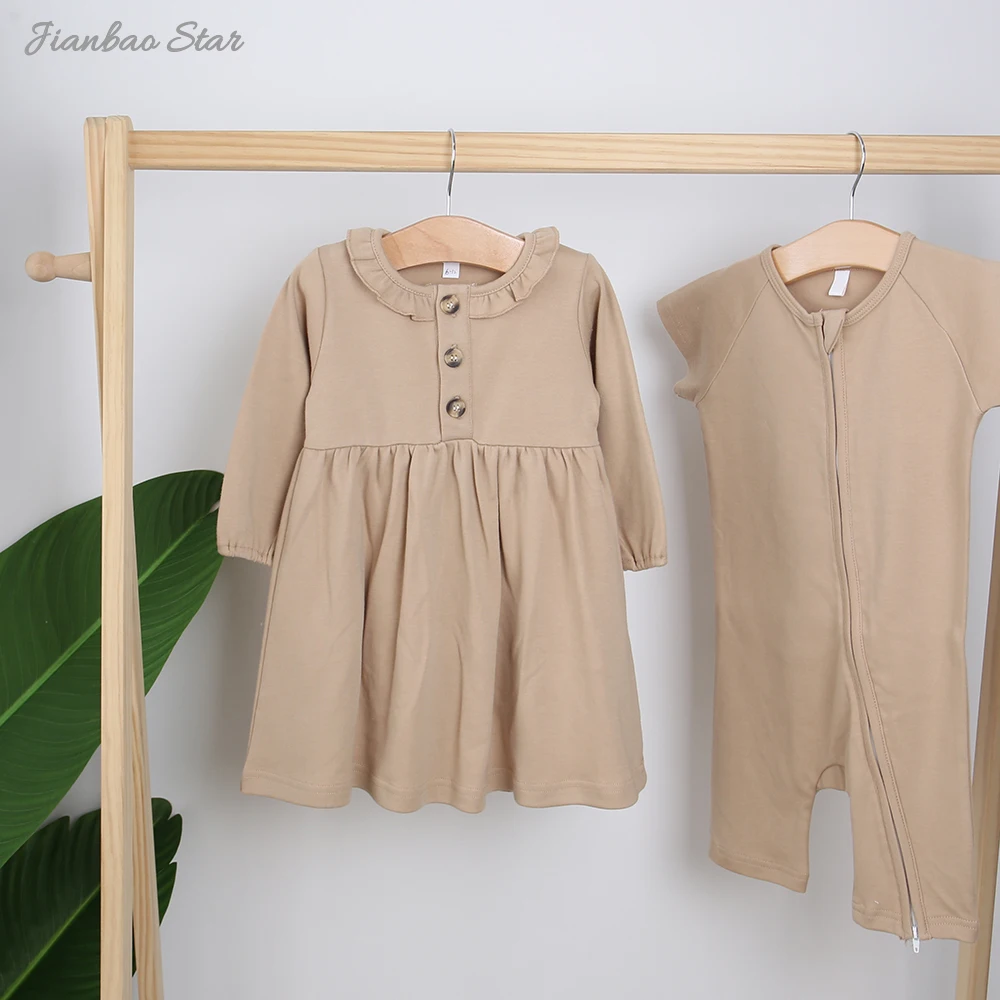 Hot Sale High Quality New Style Winter Wholesale Beautiful Cute Ruffles Long Sleeve Baby Girl Dresses - Image 6