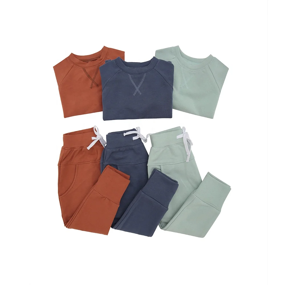 Boys' Long Sleeve Knitted Baby Hoodies and Jogger Pants Set Fashionable Spring and Fall Clothing Pullover Closure for Kids