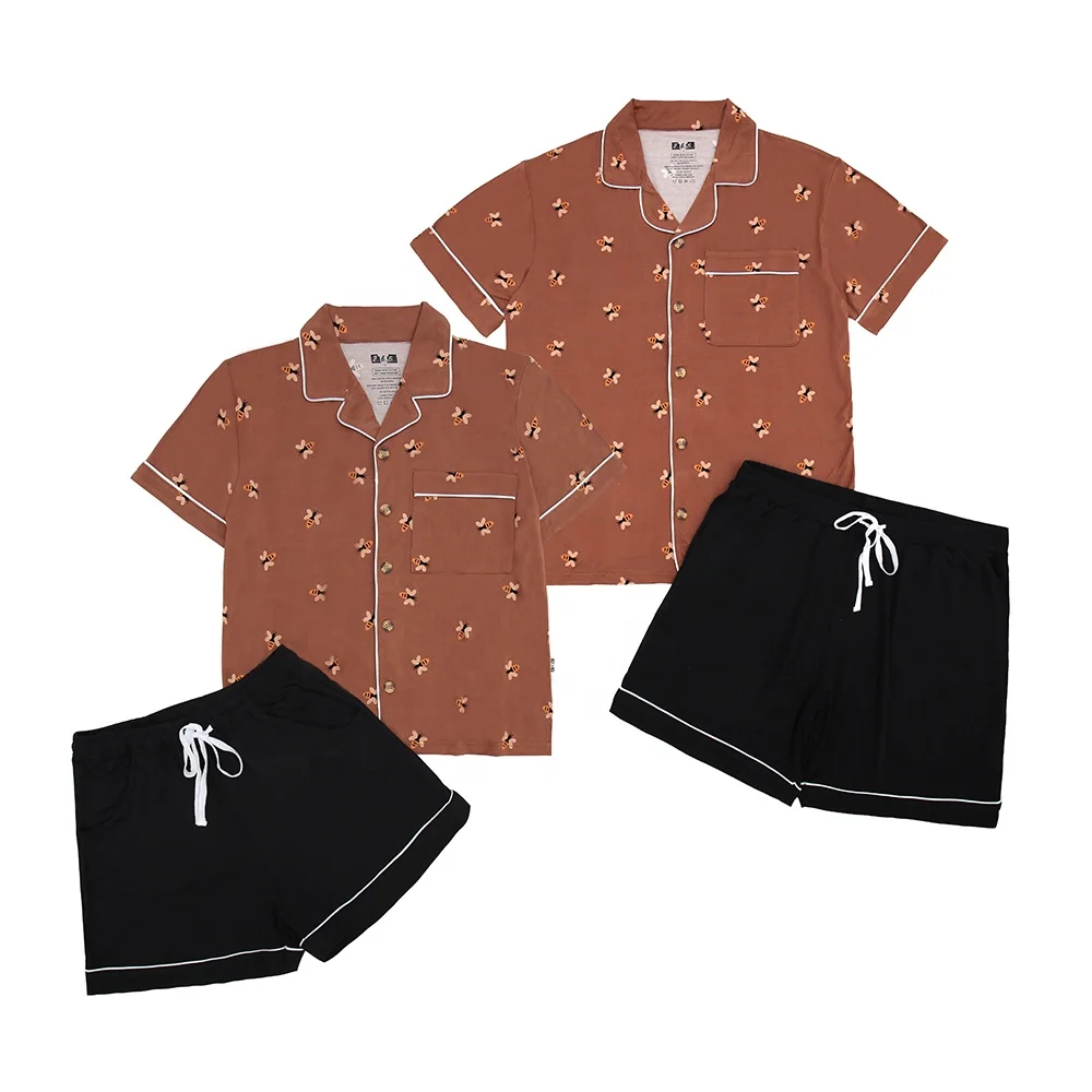 Direct Factory's Extra Soft Breathable Bamboo Pajama Set for Men Women Elastic Night Wear Home Use New Arrival Summer Collection - Image 2