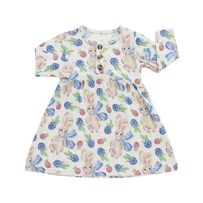 New Launch Pretty Custom Digital Print Quality Boutique Girls Dress Skin Care Extra Soft Texture Toddler Girls Dresses