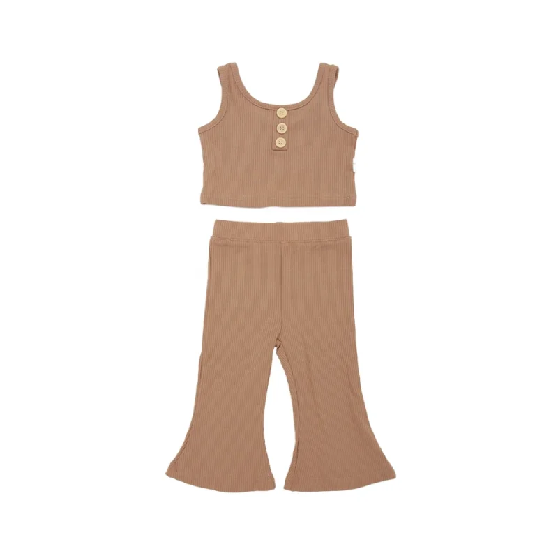 Customized Print Designs 100% Cotton Baby Clothes-Lovely Summer Top Ruffle Shorts Shoulder Strap Pullover 2pcs Set Baby Rompers