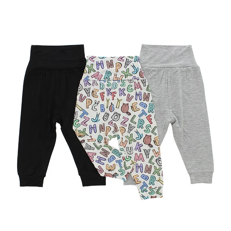 Wholesale Price New Style 3 Pack Baby Jogger Pants Unisex Floral Cotton Pants with Embroidered Technique Toddlers Autumn Season