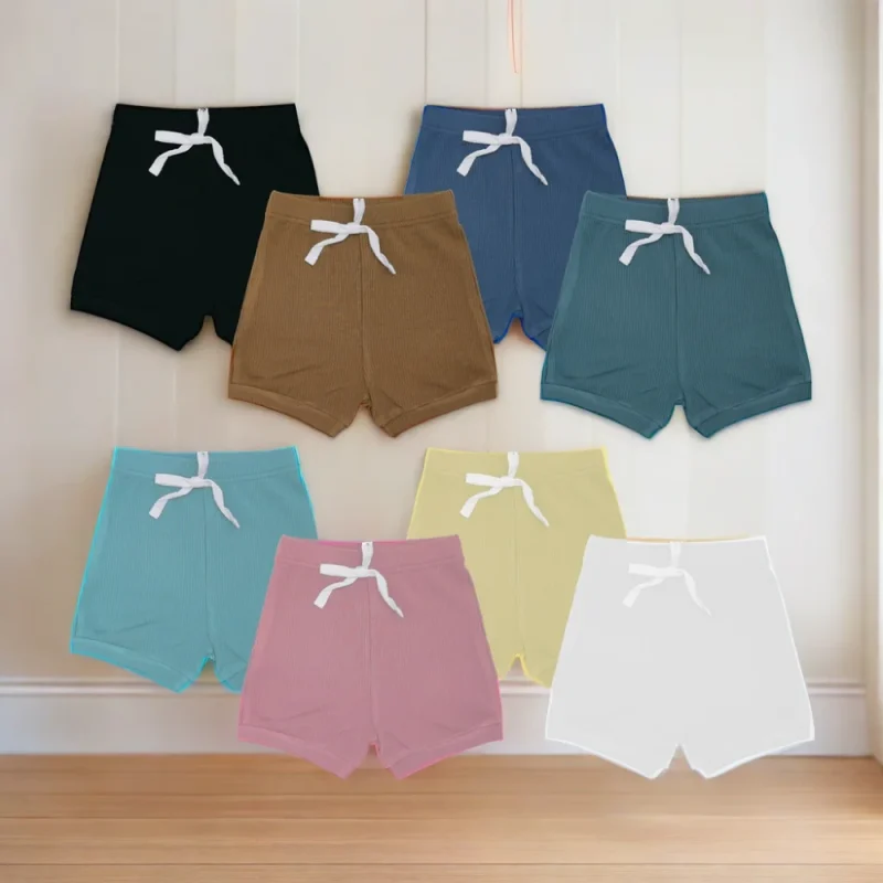 Unisex Summer 100% Cotton Toddler and Baby Shorts Custom Printing Breathable Knitted Fabric Factory Price Wholesale