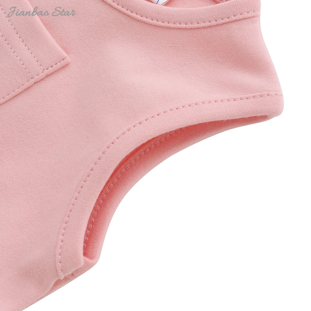 Infant Baby Girl Spring Ruffle Sleeveless Romper Dress Bodysuit 100% Cotton Button Closure 3-6 Months 6-9 Months 12 Months - Image 3