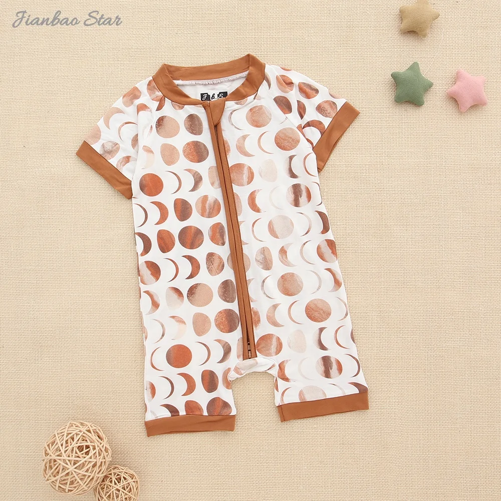 New Arrivals Custom Bamboo Baby Zipper Romper One Piece Summer Style High-quality Baby Jumpsuit - Image 4