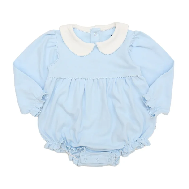 Collar Design Bamboo Viscose Soft Baby Jumpsuit Pajamas Custom Printed Newborn Sleepers Rompers Button Baby Romper