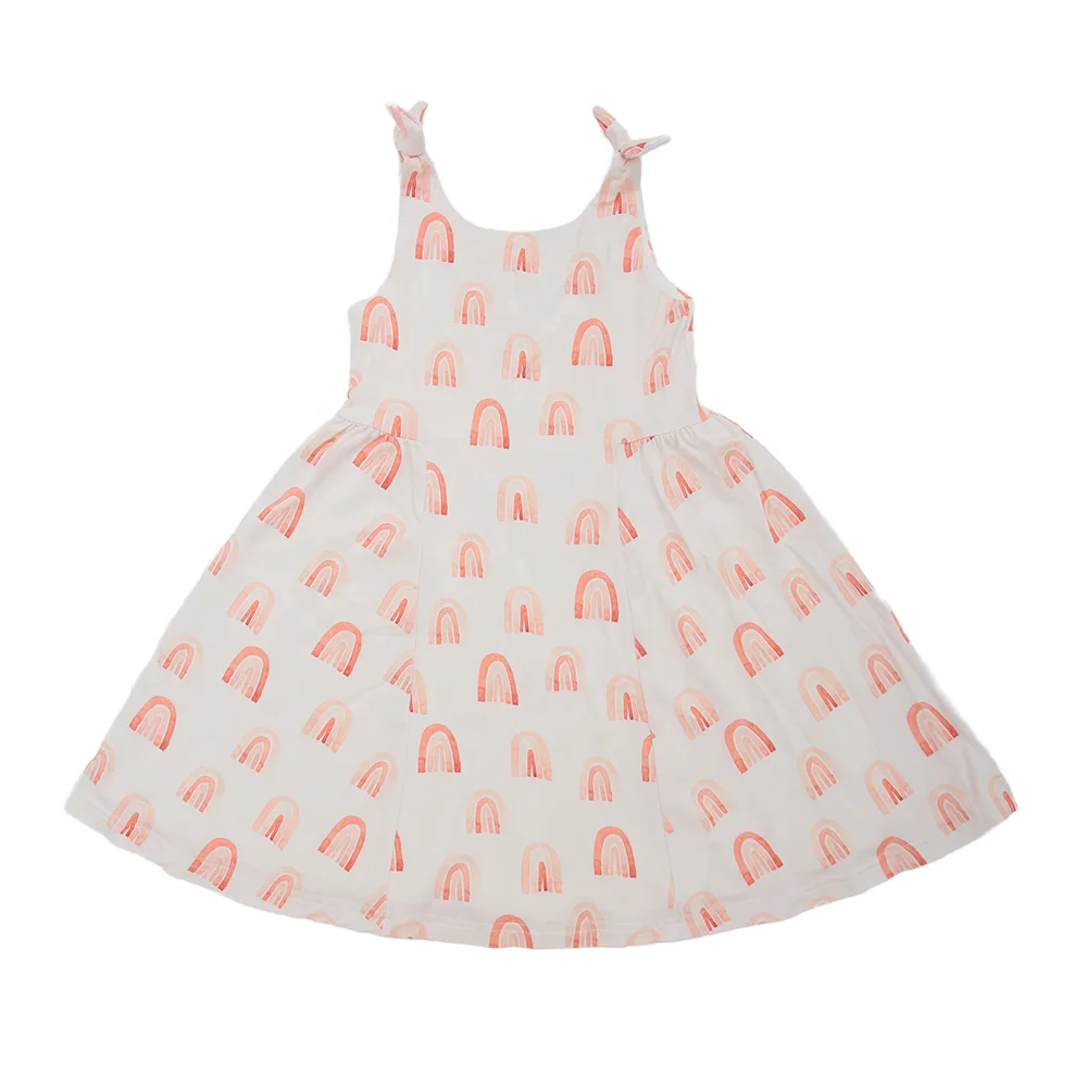 Lovely Summer Sleeveless Solid Color Baby Girl Dress Casual Party Clothing with Ruffle Design Mini Length Baby Rompers