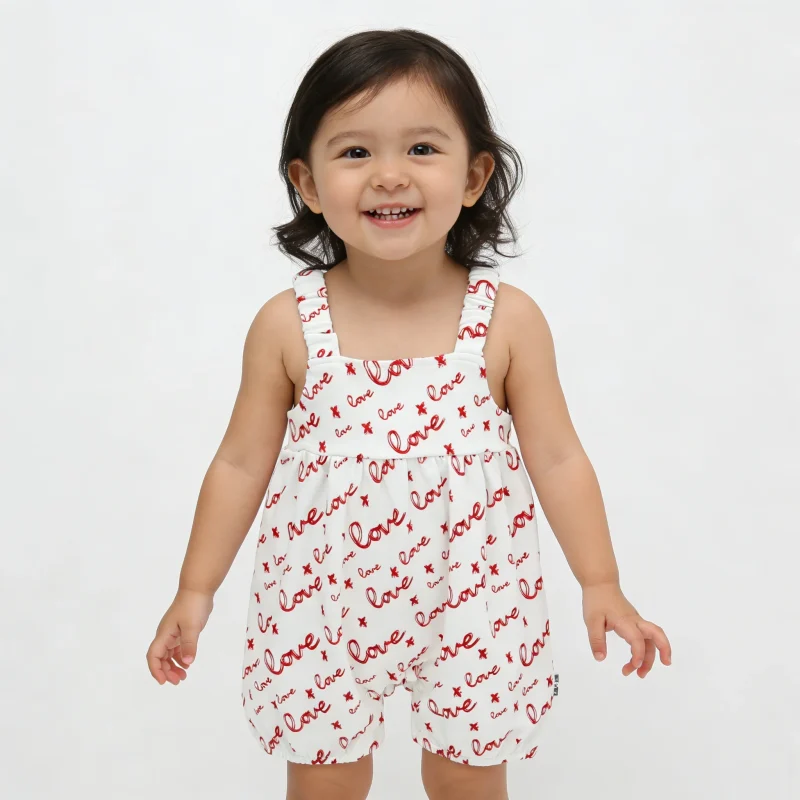 100%orginc Cotton Hot Sale Summer Gallus Button Design Sleeveless Closure Knitted Baby Romper Baby Clothes