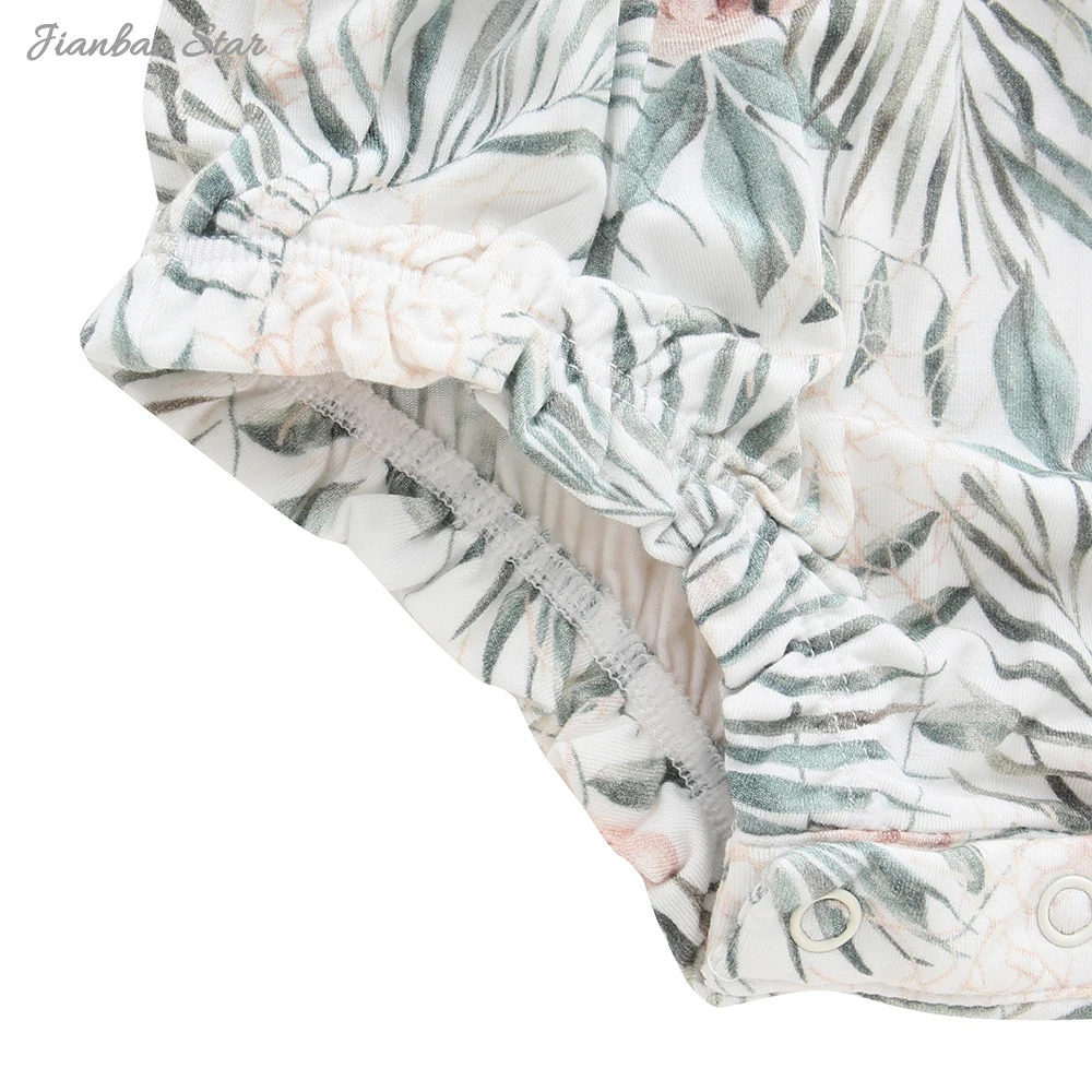 New Design 100% Cotton Comfortable Summer Hot Sale Ruffled Suspender Sleeveless Buttons New Born Baby Romper - Image 6