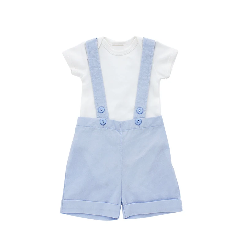 Hot Sale Baby Clothing Sets Short Sleeve Jacket Suspenders Dresses Boys and Girls Baby Jumpsuit Romper Set - Image 2