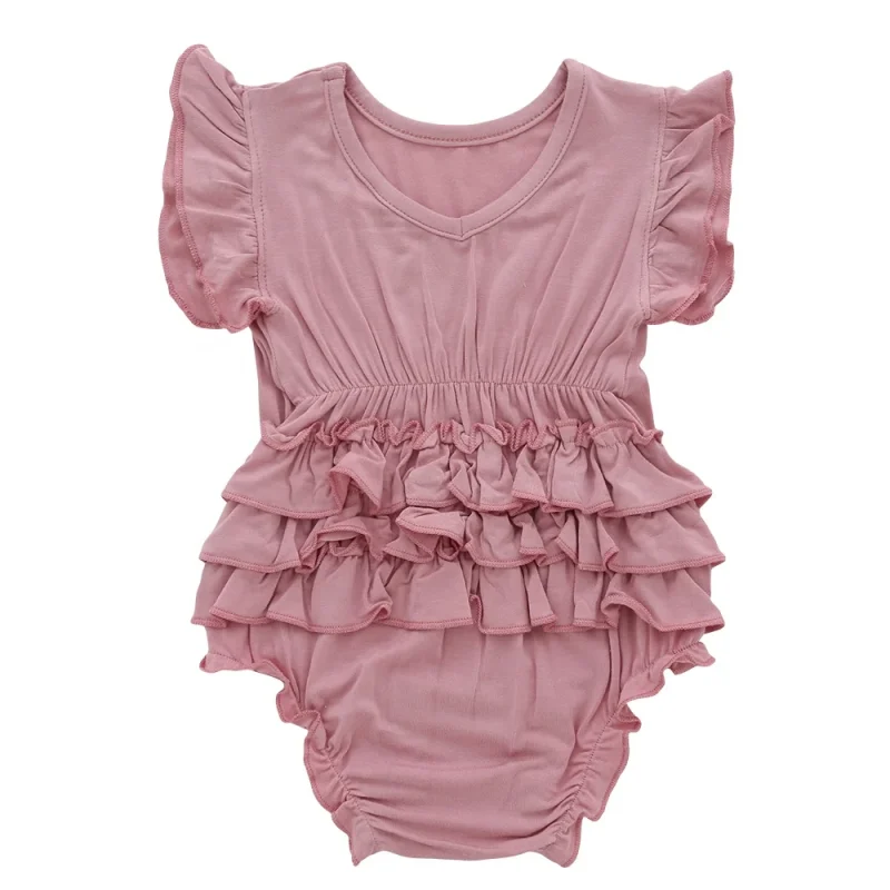 Wholesale Bud-shaped Baby Clothing Summer Style Sleeveless Jumpsuit Bamboo Viscose Spandex Newborn Baby Romper