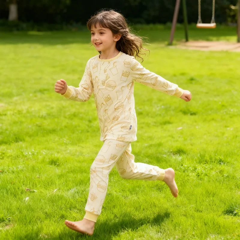 Hot Sale Customized Patterns Super Soft Breathable Casual Style Long Sleeve Winter Pajamas 2pcs Set for Baby Boys and Girls OEM