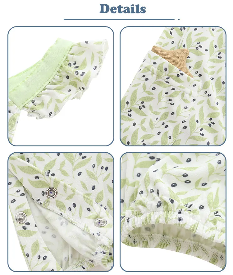 New Design 100% Cotton Knitted Comfortable Summer Style Suspender With Pocket Sleeveless Buttons Unisex Baby Romper - Image 6