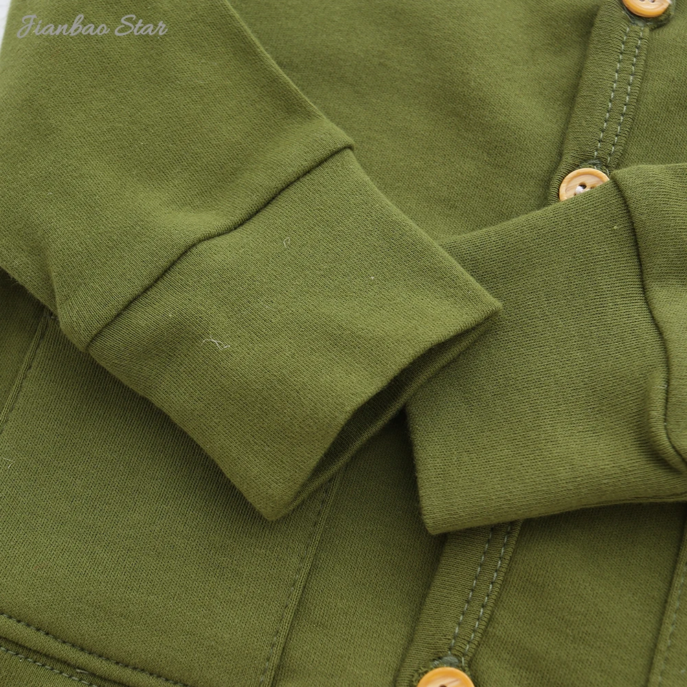 New Arrivals Casual Wholesale Custom High Quality Winter Style Long Sleeves Buttons Baby Clothes Baby Rompers - Image 3
