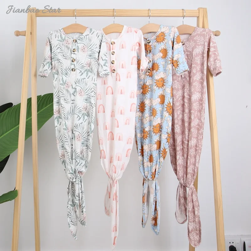 Top Sale  New Arrivals Soft 100% Cotton Comfortable High Quality Fashion Cute Newborn Baby Sleeping Knitted Gown