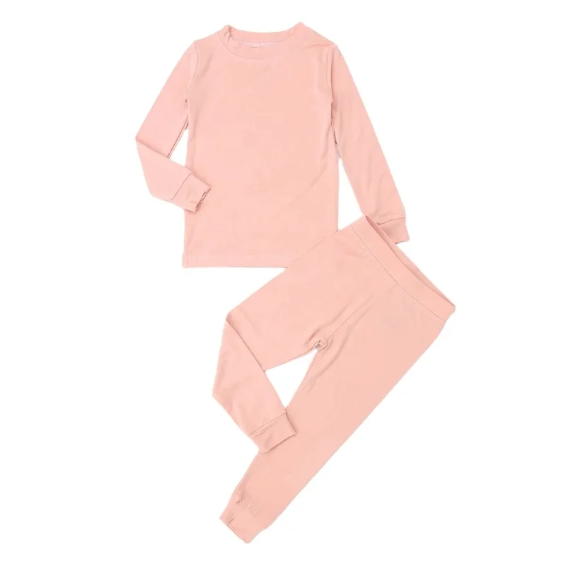 Hot Sale Custom Printed Bamboo Soft Breathable Casual Style Long Sleeve Winter Pajamas for Baby Clothing Sets