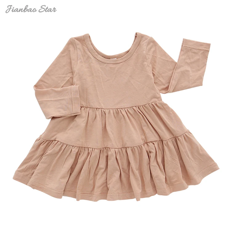 Lovely Style New Release Soft Fabric OEM Logo Fine Workmanship Elastic 2 Years Girl Baby Dress