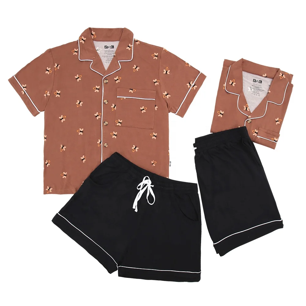 Direct Factory's Extra Soft Breathable Bamboo Pajama Set for Men Women Elastic Night Wear Home Use New Arrival Summer Collection - Image 4